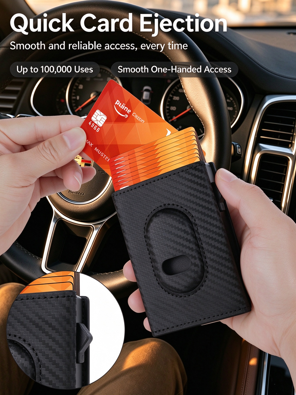Galaxy SmartTag Compatible Pop Up Card Wallet RFID Blocking Card Holder