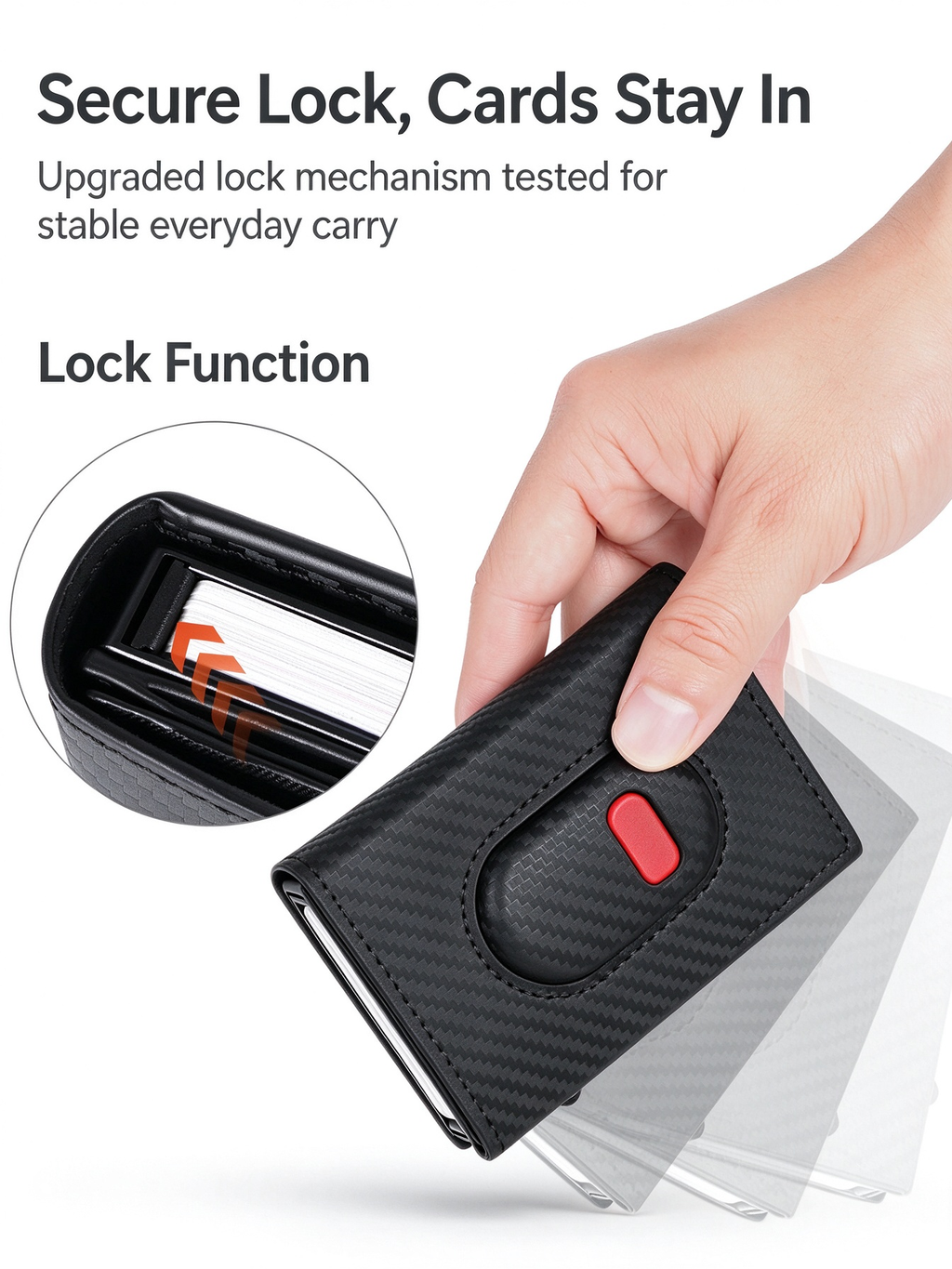 Galaxy SmartTag Compatible Pop Up Card Wallet RFID Blocking Card Holder