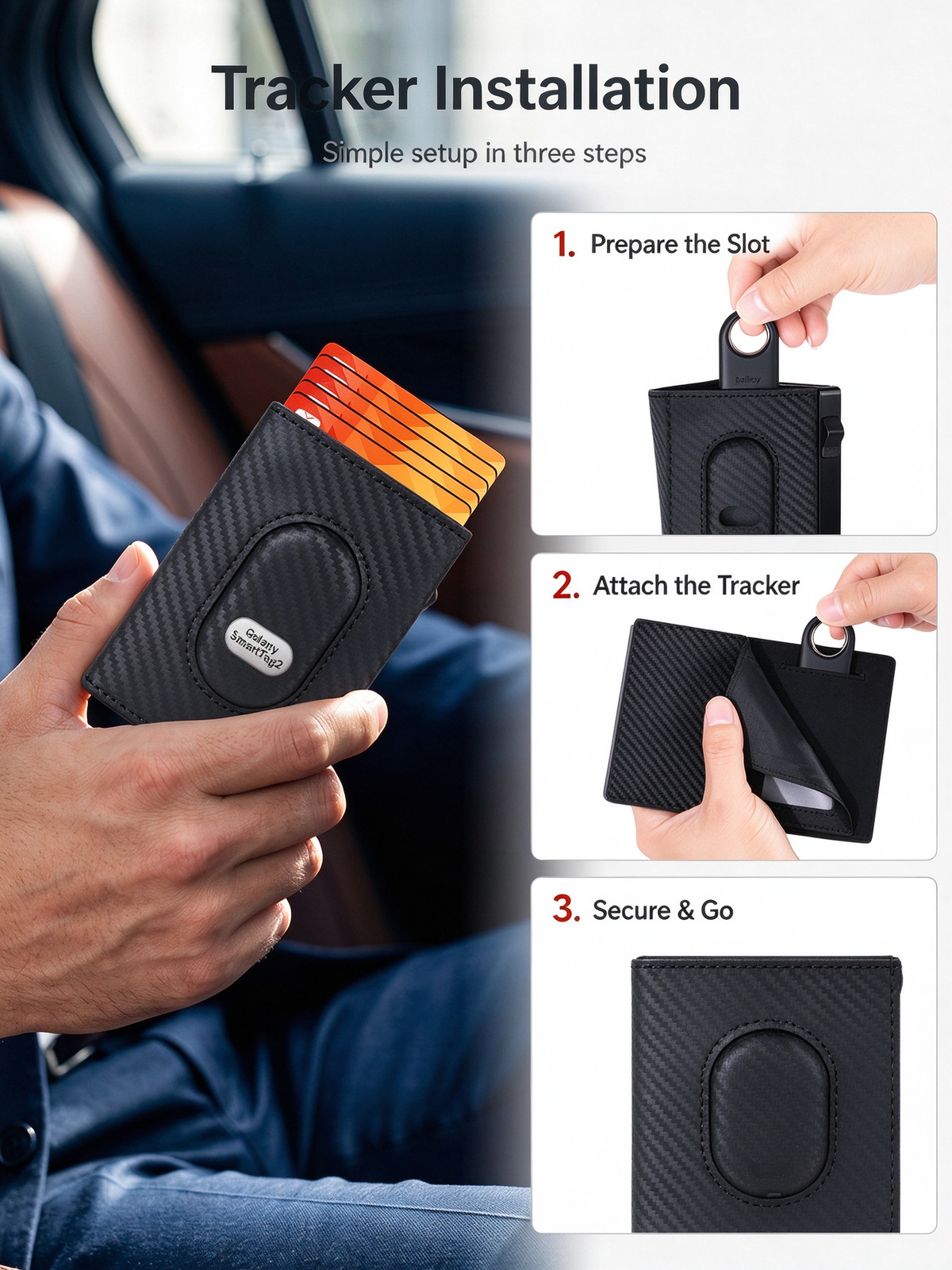 Galaxy SmartTag Compatible Pop Up Card Wallet RFID Blocking Card Holder