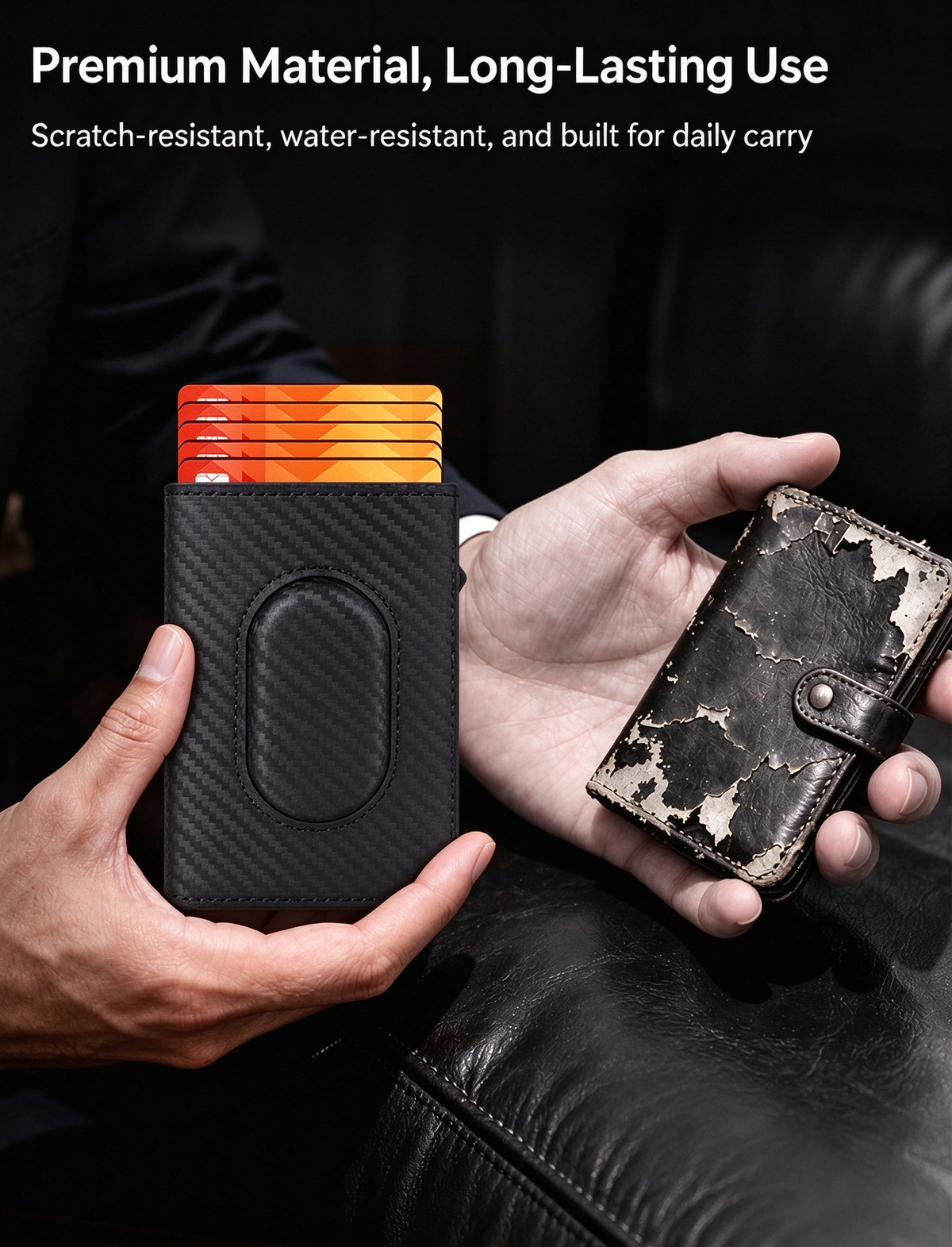 Galaxy SmartTag Compatible Pop Up Card Wallet RFID Blocking Card Holder
