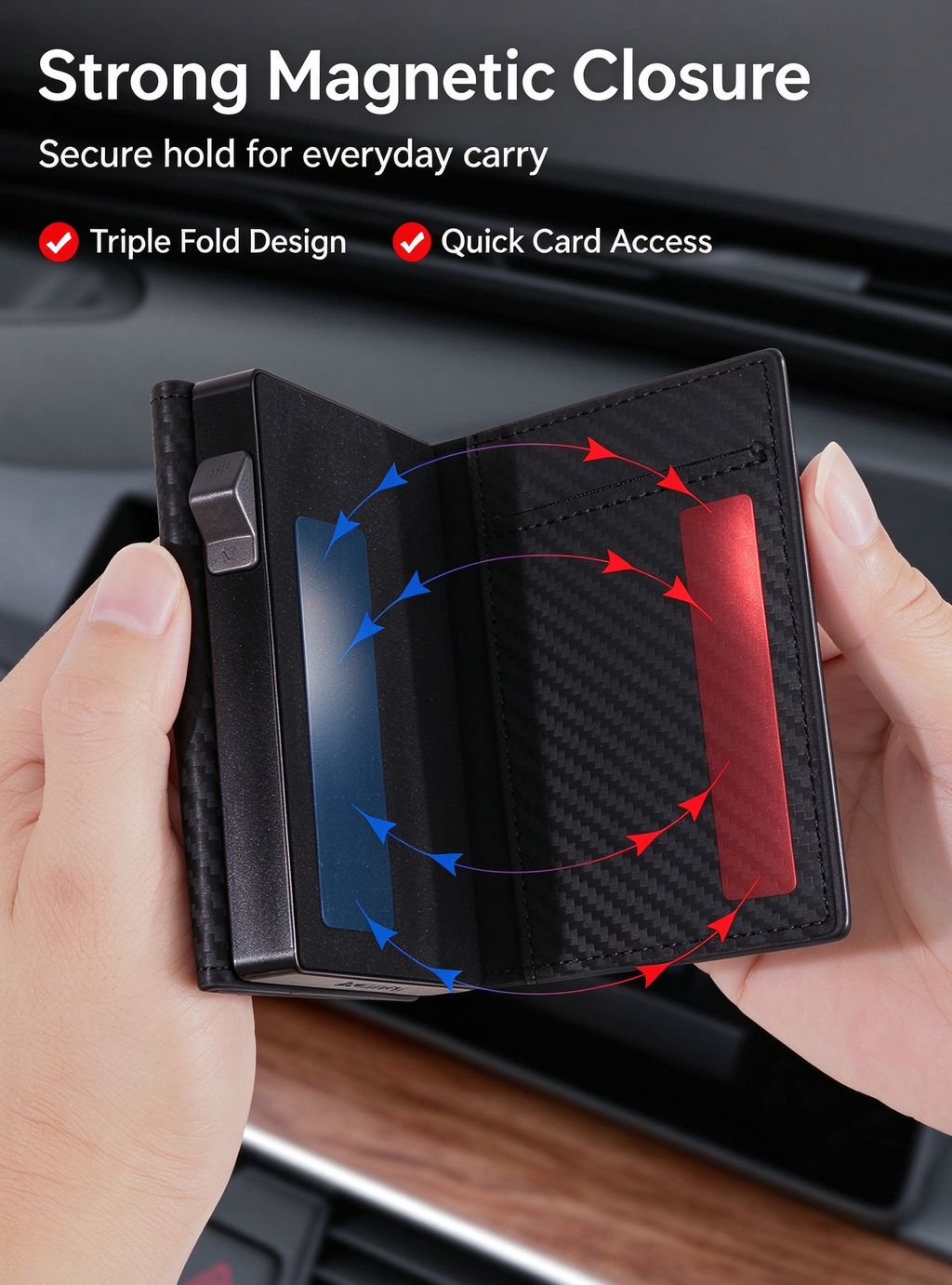 Galaxy SmartTag Compatible Pop Up Card Wallet RFID Blocking Card Holder