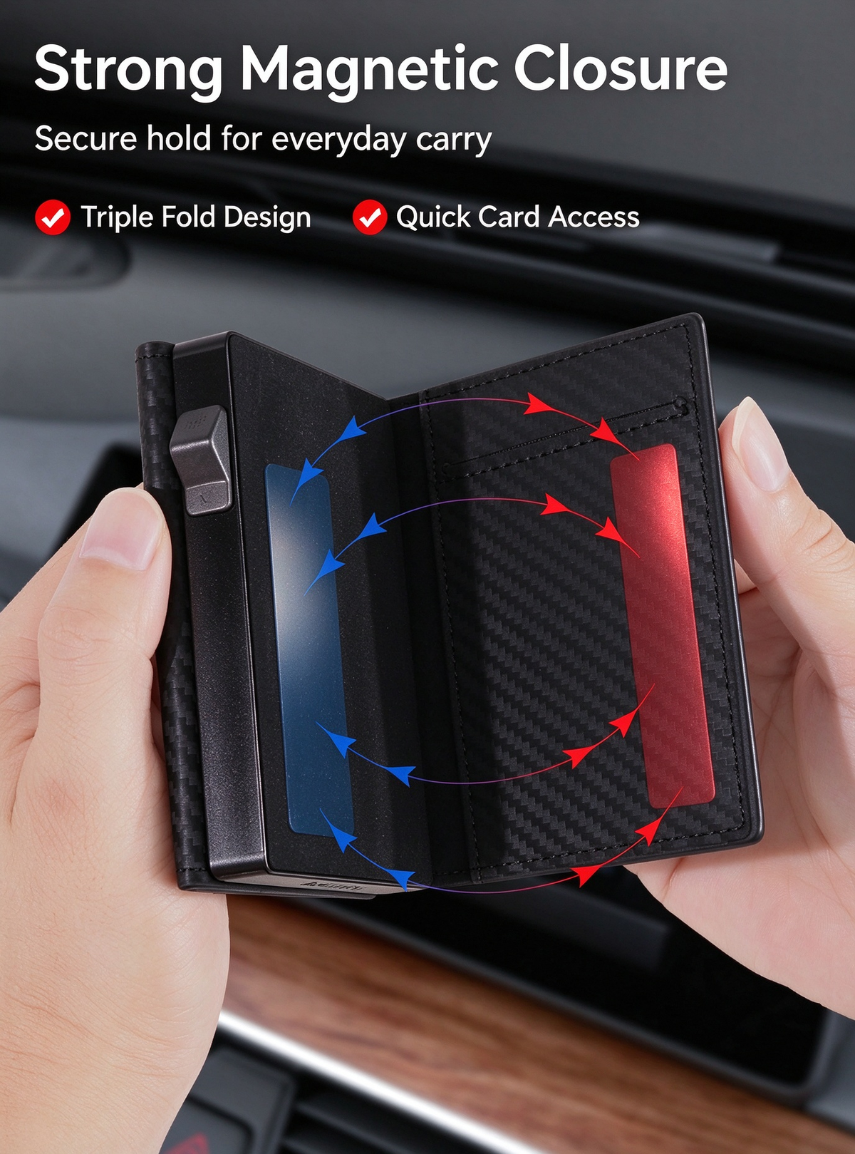 Galaxy SmartTag Compatible Pop Up Card Wallet RFID Blocking Card Holder