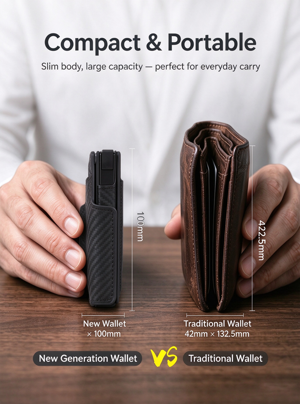 AirTag Pop Up Card Wallet RFID Blocking Microfiber Leather Card Holder